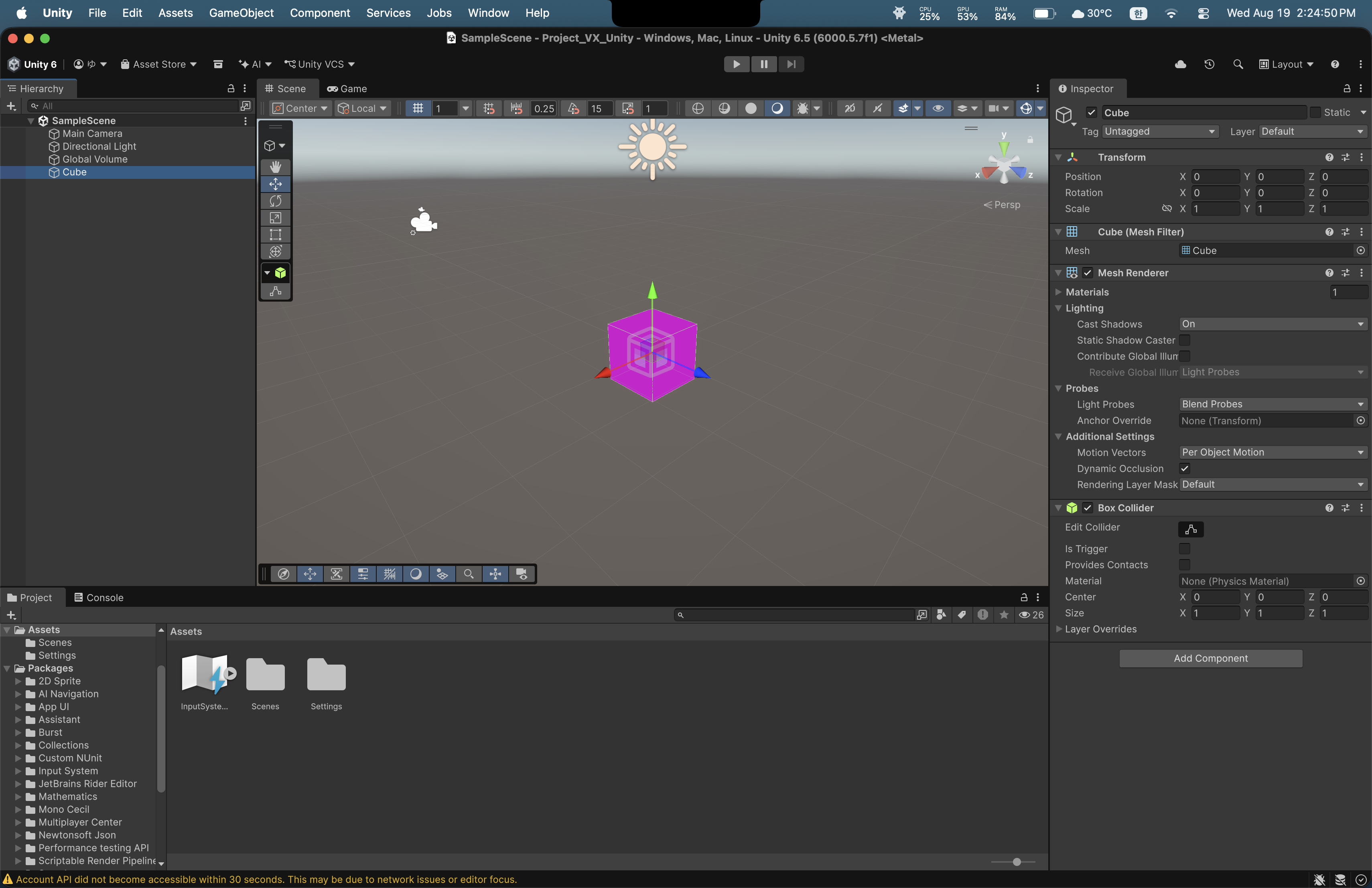 Codex App에서의 Unity 프로젝트 접근 테스트 2