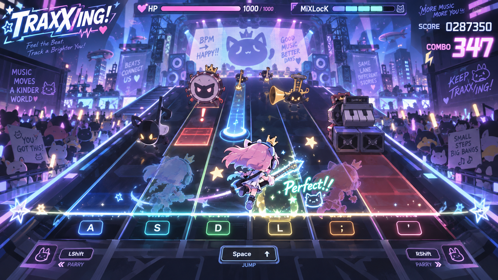 『TRAXX/ING!』の6トラックのプレイ構図案